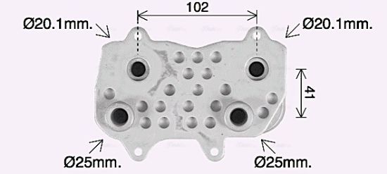 Obrázok Chladič oleja automatickej prevodovky AVA QUALITY COOLING  PR3097
