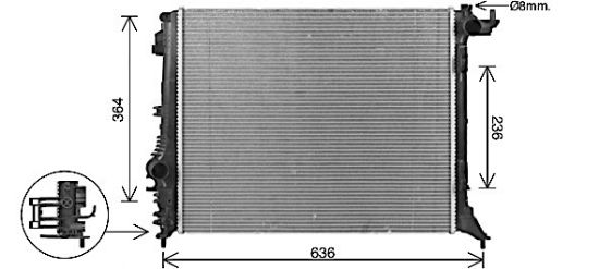 Obrázok Chladič motora AVA QUALITY COOLING  RT2648