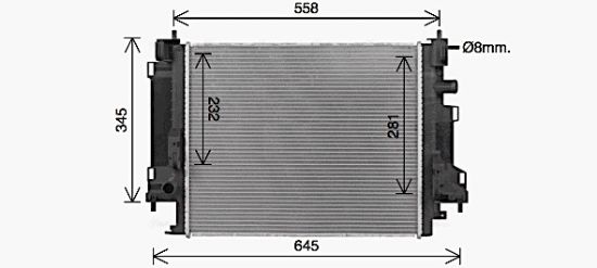 Obrázok Chladič motora AVA QUALITY COOLING  RT2658