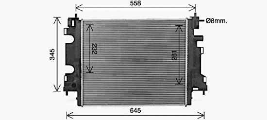 Obrázok Chladič motora AVA QUALITY COOLING  RT2659