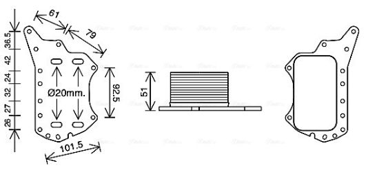 Obrázok Chladič motorového oleja AVA QUALITY COOLING  RT3638