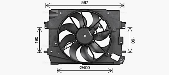 Obrázok Ventilátor chladenia motora AVA QUALITY COOLING  RT7662