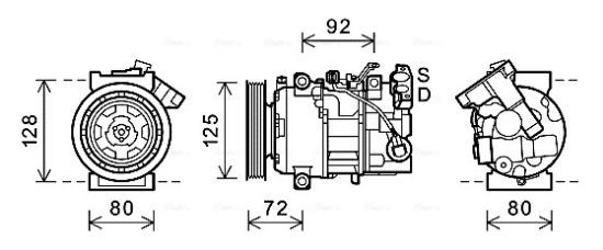Obrázok Kompresor klimatizácie AVA QUALITY COOLING  RTAK489