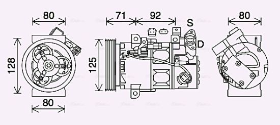 Obrázok Kompresor klimatizácie AVA QUALITY COOLING  RTK636