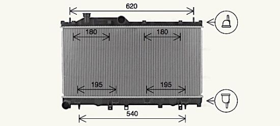 Obrázok Chladič motora AVA QUALITY COOLING  SU2116