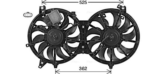 Obrázok Ventilátor chladenia motora AVA QUALITY COOLING  TO7762