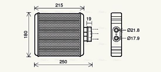Obrázok Výmenník tepla vnútorného kúrenia AVA QUALITY COOLING  VN6196