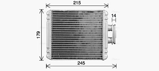 Obrázok Výmenník tepla vnútorného kúrenia AVA QUALITY COOLING  VN6434
