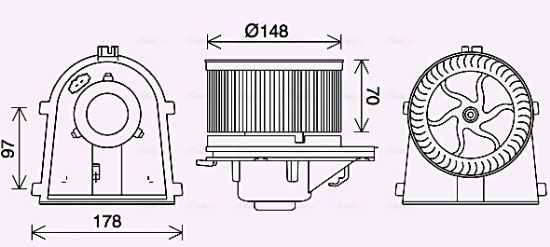 Obrázok Vnútorný ventilátor AVA QUALITY COOLING  VN8408