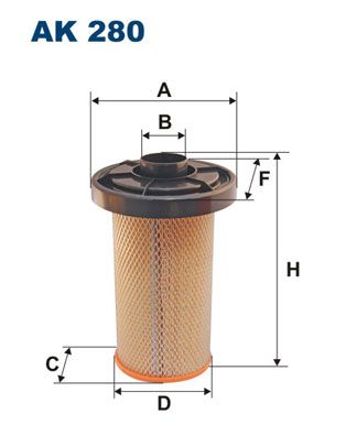Obrázok Vzduchový filter FILTRON  AK280