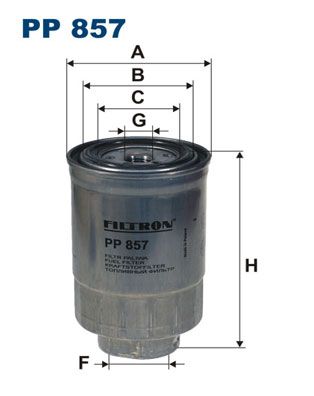 Obrázok Palivový filter FILTRON  PP857