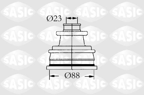 Obrázok Manżeta hnacieho hriadeľa - opravná sada SASIC  4003429