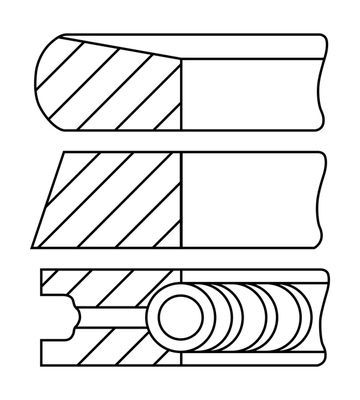 Obrázok Sada piestnych krúżkov FAI AutoParts  PR24000