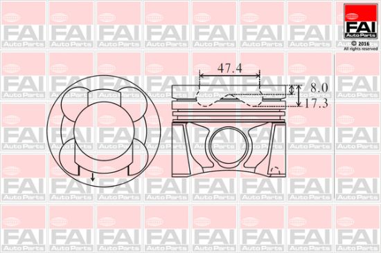 Obrázok Piest FAI AutoParts  PK22000