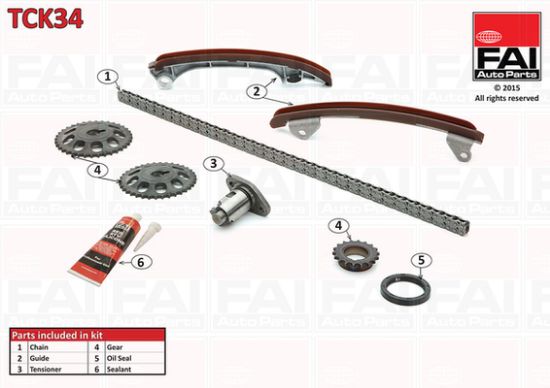 Obrázok Sada ozubeného remeňa FAI AutoParts  TBK507