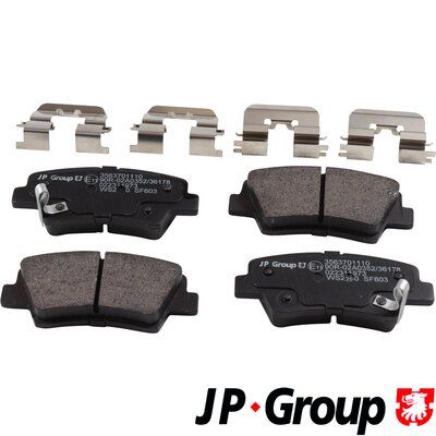 Obrázok Sada brzdových platničiek kotúčovej brzdy JP GROUP  3563701110