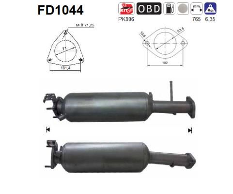 Obrázok Filter sadzí/pevných častíc výfukového systému AS  FD1044