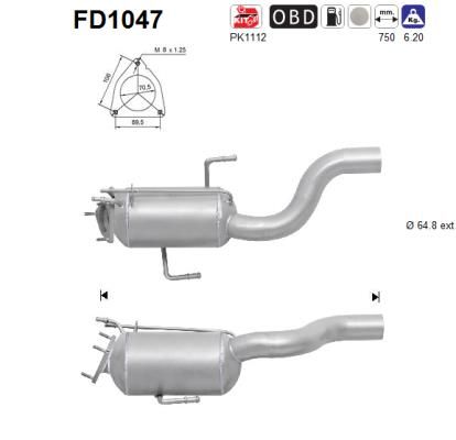 Obrázok Filter sadzí/pevných častíc výfukového systému AS  FD1047