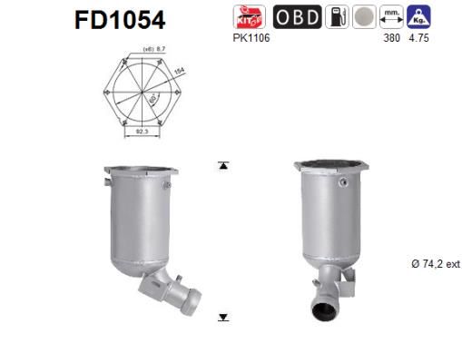 Obrázok Filter sadzí/pevných častíc výfukového systému AS  FD1054