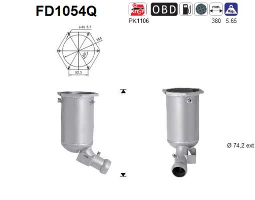 Obrázok Filter sadzí/pevných častíc výfukového systému AS  FD1054Q