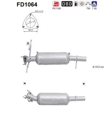 Obrázok Filter sadzí/pevných častíc výfukového systému AS  FD1064