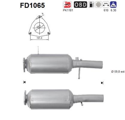 Obrázok Filter sadzí/pevných častíc výfukového systému AS  FD1065