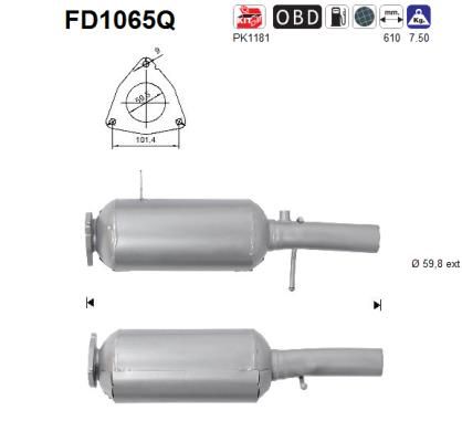 Obrázok Filter sadzí/pevných častíc výfukového systému AS  FD1065Q