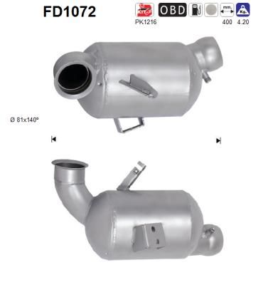 Obrázok Filter sadzí/pevných častíc výfukového systému AS  FD1072