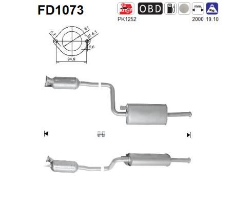 Obrázok Filter sadzí/pevných častíc výfukového systému AS  FD1073