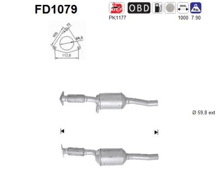 Obrázok Filter sadzí/pevných častíc výfukového systému AS  FD1079