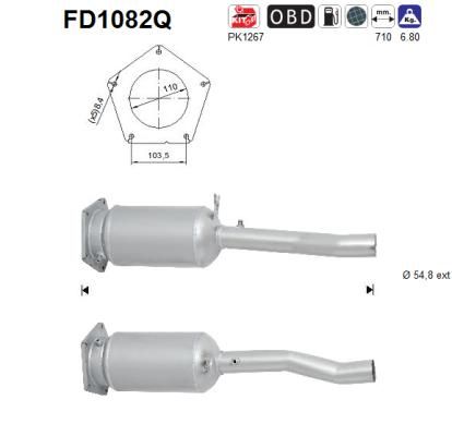 Obrázok Filter sadzí/pevných častíc výfukového systému AS  FD1082Q