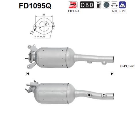 Obrázok Filter sadzí/pevných častíc výfukového systému AS  FD1095Q