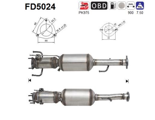 Obrázok Filter sadzí/pevných častíc výfukového systému AS  FD5024