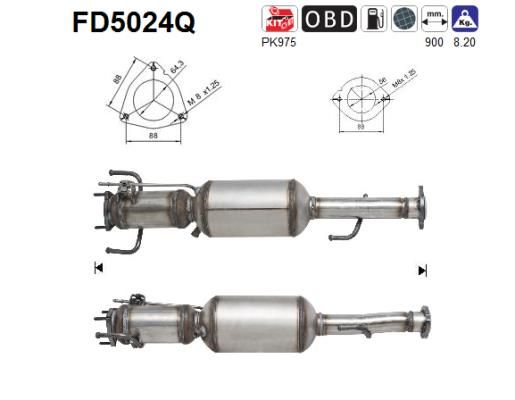 Obrázok Filter sadzí/pevných častíc výfukového systému AS  FD5024Q