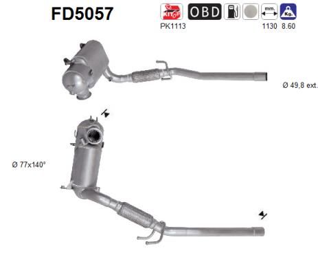 Obrázok Filter sadzí/pevných častíc výfukového systému AS  FD5057