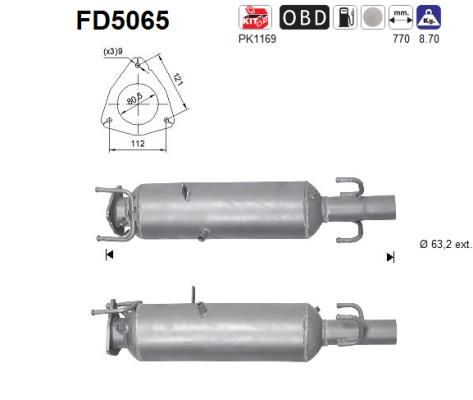 Obrázok Filter sadzí/pevných častíc výfukového systému AS  FD5065