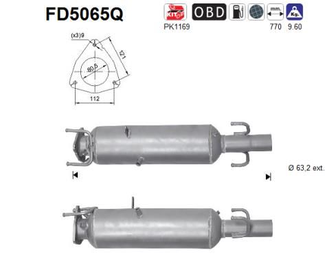 Obrázok Filter sadzí/pevných častíc výfukového systému AS  FD5065Q