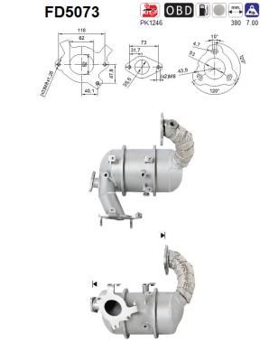 Obrázok Filter pevných častíc - montáżna sada AS  FD5073