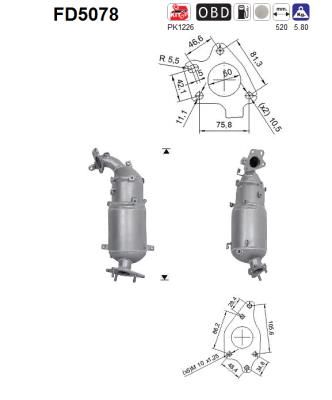 Obrázok Filter sadzí/pevných častíc výfukového systému AS  FD5078