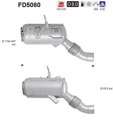 Obrázok Filter sadzí/pevných častíc výfukového systému AS  FD5080