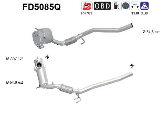 Obrázok Filter sadzí/pevných častíc výfukového systému AS  FD5085Q