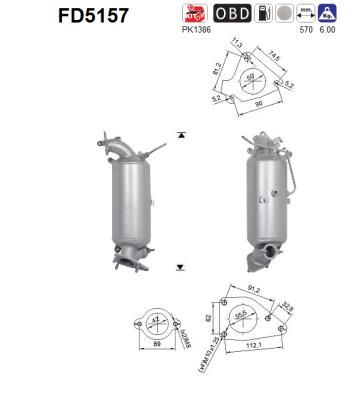 Obrázok Filter sadzí/pevných častíc výfukového systému AS  FD5157