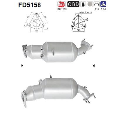Obrázok Filter sadzí/pevných častíc výfukového systému AS  FD5158