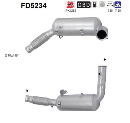 Obrázok Filter sadzí/pevných častíc výfukového systému AS  FD5234
