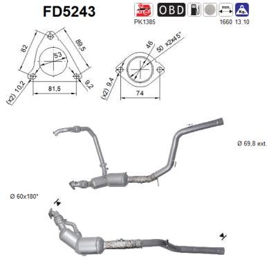 Obrázok Filter sadzí/pevných častíc výfukového systému AS  FD5243