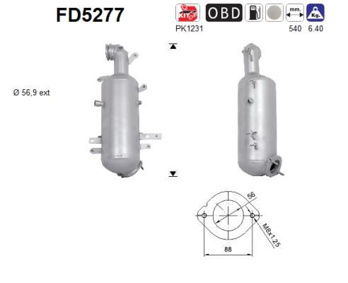 Obrázok Filter sadzí/pevných častíc výfukového systému AS  FD5277