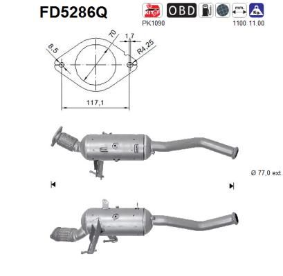 Obrázok Filter sadzí/pevných častíc výfukového systému AS  FD5286Q