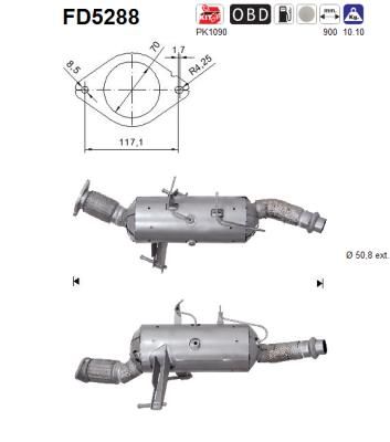 Obrázok Filter sadzí/pevných častíc výfukového systému AS  FD5288