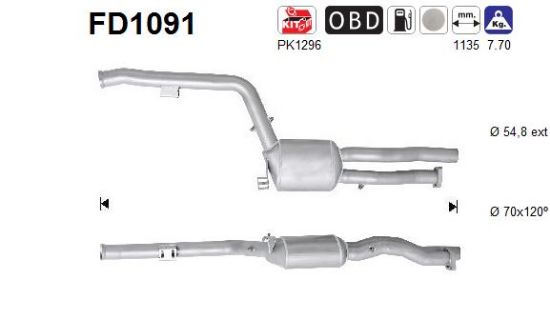 Obrázok Filter sadzí/pevných častíc výfukového systému AS  FD1091