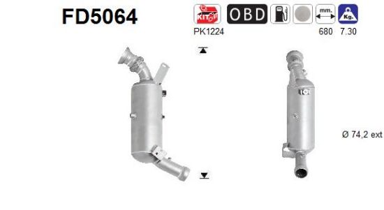 Obrázok Filter sadzí/pevných častíc výfukového systému AS  FD5064